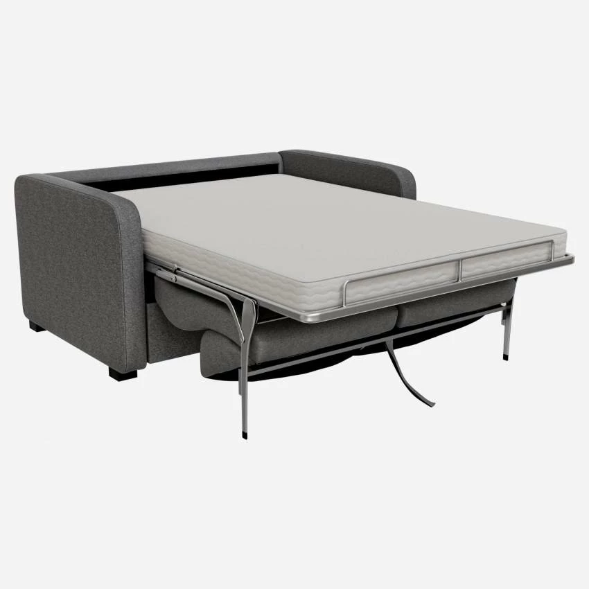 Habitat Canapé Convertible Compact à Lattes Avec Accoudoirs Fins En Tissu - Gris Foncé 3 Habitat Canapé Convertible Compact à Lattes Avec Accoudoirs Fins En Tissu - Gris Foncé – Image 3