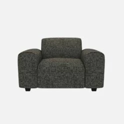 Habitat Fauteuil En Tissu Alba - Gris Ardoise