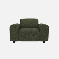 Habitat Fauteuil En Tissu Lucca - Vert Mousse -meubles boutique posada fauteuil lucca vert 10273769 1