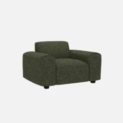 Habitat Fauteuil En Tissu Lucca - Vert Mousse -meubles boutique posada fauteuil lucca vert 10273773 1