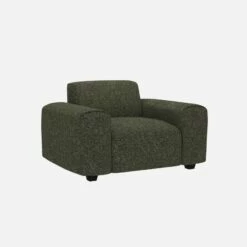 Habitat Fauteuil En Tissu Lucca - Vert Mousse -meubles boutique posada fauteuil lucca vert 10273773