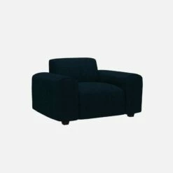 Habitat Fauteuil En Tissu Melina - Bleu Encre -meubles boutique posada fauteuil melina bleu 10273381 1