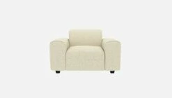 Habitat Fauteuil En Tissu Venezia - Blanc Craie -meubles boutique posada fauteuil venezia beige 10273561 2