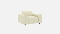 Habitat Fauteuil En Tissu Venezia - Blanc Craie -meubles boutique posada fauteuil venezia beige 10273565 2