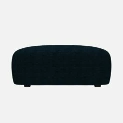 Habitat Repose-pieds En Tissu Melina - Bleu Encre