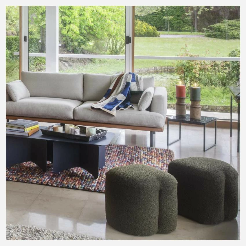 Habitat Pouf En Tissu De Forme Organique – Vert - Design By Marie Matsuura 5 Habitat Pouf En Tissu De Forme Organique – Vert - Design By Marie Matsuura – Image 5