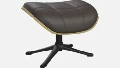 Habitat Repose-pieds En Chêne Et Cuir Savoy - Marron Tonka - Pied Noir -meubles boutique repose pieds en chene et cuir savoy marron amaretto pied noir 1104613 2