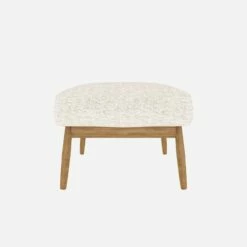 Habitat Repose-pieds En Tissu Bormio - Blanc Albâtre -meubles boutique repose pieds en cuir savoy cognac et tissu bormio blanc albatre 10374357 1