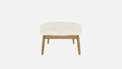 Habitat Repose-pieds En Tissu Bormio - Blanc Albâtre -meubles boutique repose pieds en cuir savoy cognac et tissu bormio blanc albatre 10374357 2