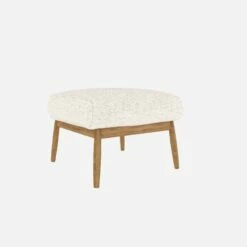 Habitat Repose-pieds En Tissu Bormio - Blanc Albâtre -meubles boutique repose pieds en cuir savoy cognac et tissu bormio blanc albatre 10374361