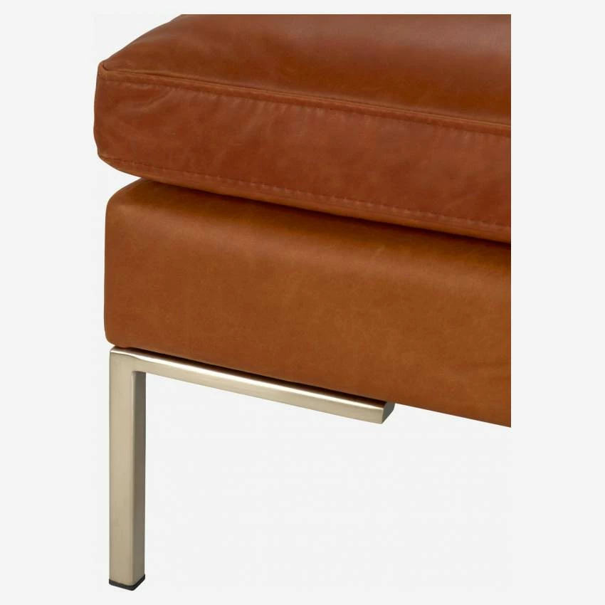 Habitat Repose-pieds En Cuir Vintage Leather - Marron Cognac 5 Habitat Repose-pieds En Cuir Vintage Leather - Marron Cognac – Image 5