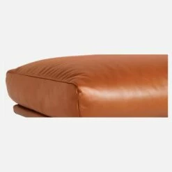 Habitat Repose-pieds En Cuir Vintage Leather - Marron Cognac - Pieds Noirs -meubles boutique repose pieds en cuir vintage leather cognac pieds noirs 1237939