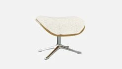 Habitat Repose-pieds En Noyer Et Tissu Bormio - Blanc Albâtre - Pied Aluminium -meubles boutique repose pieds en noyer et tissu bormio blanc albatre pied aluminium 10374465 2