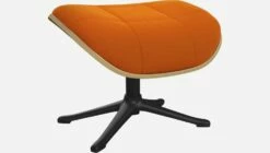 Habitat Repose-pieds En Noyer Et Velours - Jaune Moutarde - Pied Noir -meubles boutique repose pieds en noyer et velours jaune moutarde pied noir 1104821 2