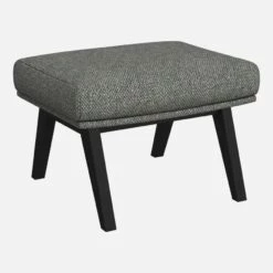 Habitat Repose-pieds En Tissu Bellagio - Bleu Céleste - Pieds Noirs -meubles boutique repose pieds en tissu bellagio gris bleu pieds noirs 1105481 1