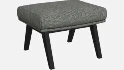 Habitat Repose-pieds En Tissu Bellagio - Bleu Céleste - Pieds Noirs -meubles boutique repose pieds en tissu bellagio gris bleu pieds noirs 1105481 2