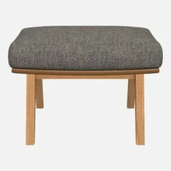 Habitat Repose-pieds En Tissu Bellagio Gris Nocturne Et Cuir Vintage - Pieds Chêne -meubles boutique repose pieds en tissu bellagio gris noir et cuir vintage pieds chene 1103949 1