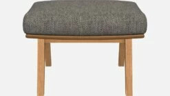 Habitat Repose-pieds En Tissu Bellagio Gris Nocturne Et Cuir Vintage - Pieds Chêne -meubles boutique repose pieds en tissu bellagio gris noir et cuir vintage pieds chene 1103949 2