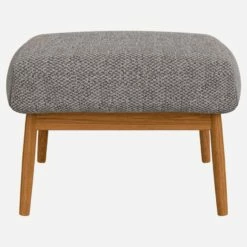 Habitat Repose-pieds En Tissu Bellagio - Gris Nocturne