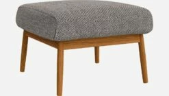 Habitat Repose-pieds En Tissu Bellagio - Gris Nocturne -meubles boutique repose pieds en tissu bellagio gris noir 1309985 2