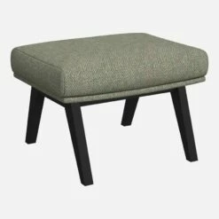 Habitat Repose-pieds En Tissu Bellagio - Vert Lagon - Pieds Noirs -meubles boutique repose pieds en tissu bellagio gris vert pieds noirs 1102985 1