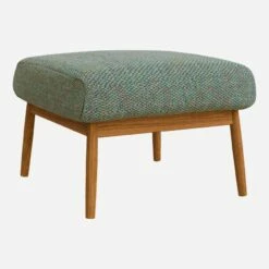 Habitat Repose-pieds En Tissu Bellagio - Vert Lagon -meubles boutique repose pieds en tissu bellagio gris vert 1310001 1
