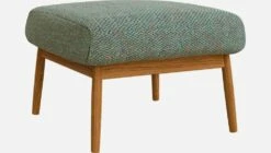 Habitat Repose-pieds En Tissu Bellagio - Vert Lagon -meubles boutique repose pieds en tissu bellagio gris vert 1310001 2