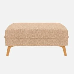 Habitat Repose-pieds En Tissu Bellagio - Orange Aurore