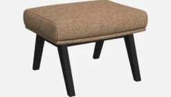 Habitat Repose-pieds En Tissu Bellagio - Orange Aurore - Pieds Noirs -meubles boutique repose pieds en tissu bellagio orange pieds noirs 1102981 2