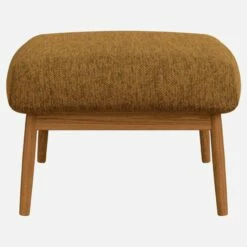 Habitat Repose-pieds En Tissu Copparo - Jaune Moutarde