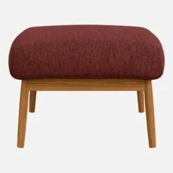 Habitat Repose-pieds Et Tissu Copparo - Rouge Amourette -meubles boutique repose pieds en tissu copparo rouge 1310021 1