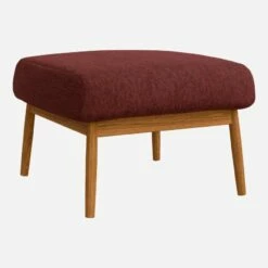 Habitat Repose-pieds Et Tissu Copparo - Rouge Amourette -meubles boutique repose pieds en tissu copparo rouge 1310025 1