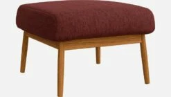 Habitat Repose-pieds Et Tissu Copparo - Rouge Amourette -meubles boutique repose pieds en tissu copparo rouge 1310025 2