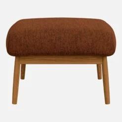 Habitat Repose-pieds En Tissu Copparo - Orange Rouille -meubles boutique repose pieds en tissu copparo rouille 1310013 1