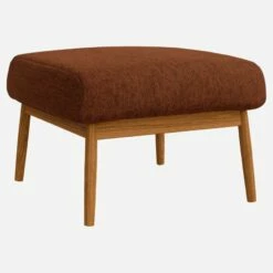 Habitat Repose-pieds En Tissu Copparo - Orange Rouille -meubles boutique repose pieds en tissu copparo rouille 1310017