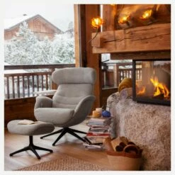 Habitat Repose-pieds En Tissu - Gris -meubles boutique repose pieds en tissu gris 5321673