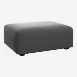 Habitat Repose-pieds En Velours - Gris Ardoise -meubles boutique repose pieds en velours gris argent 1101857 1