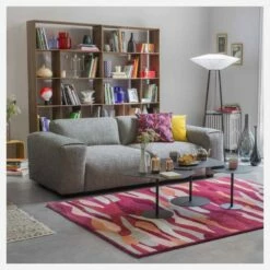 Habitat Repose-pieds En Velours - Gris Ardoise -meubles boutique repose pieds en velours gris argent 1334491