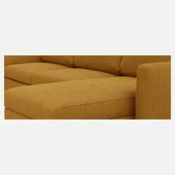 Habitat Canapé Convertible D'angle 3 Places En Tissu - Jaune Moutarde -meubles boutique robin conv angle 3p moutarde hdr 1256731