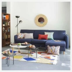 Habitat Canapé Convertible D'angle 3 Places En Tissu - Jaune Moutarde -meubles boutique robin conv angle 3p moutarde hdr 1331729