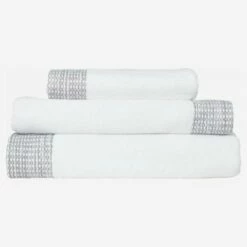 Habitat Serviette De Toilette En Coton - 70 X 140 Cm - Blanc -meubles boutique serviette de toilette en coton 70 x 140 cm blanc 1327729