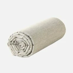 Habitat Drap Housse En Coton - 140 X 200 Cm - Beige Et Vert Clair