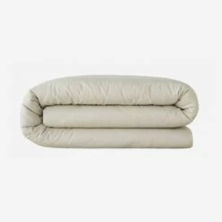 Habitat Housse De Couette En Coton - 200 X 200 Cm - Beige Et Vert Clair -meubles boutique skye h de couette 2p kaki 200x200 2558595 1