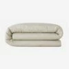 Habitat Housse De Couette En Coton - 240 X 260 Cm - Beige Et Vert Clair