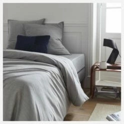 Habitat Taie D'oreiller En Coton - 65 X 65 Cm - Gris -meubles boutique skye taie doreiller gris 65x65 2559267