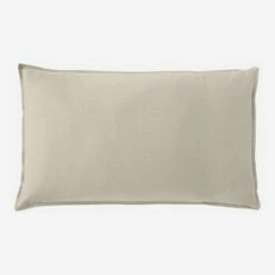 Habitat Taie D'oreiller En Coton - 50 X 80 Cm - Beige Et Vert Clair -meubles boutique skye taie doreiller kaki 50x80 2558539 1