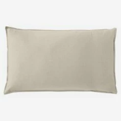 Habitat Taie D'oreiller En Coton - 50 X 80 Cm - Beige Et Vert Clair