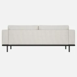 Habitat Canapé 3 Places En Tissu Fasoli - Blanc - Base En Cuir Noir -meubles boutique sofa em tecido fasoli branco base em pele preta 1243685