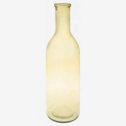 Habitat Vase Bouteille En Verre Recyclé – 15 X 50 Cm – Jaune