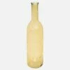 Habitat Vase Bouteille En Verre Recyclé – 18 X 75 Cm – Jaune